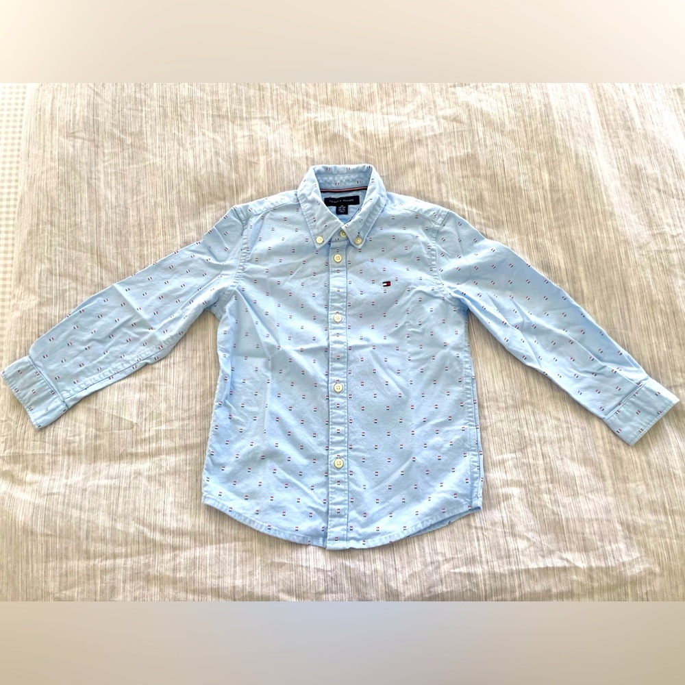 Boy’s Light Blue Tommy Hilfiger Patterned Shirt